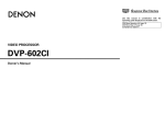 Denon DVP-602CI Owner`s manual