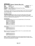 Epson P-7000 - Product Support Bulletin(s)