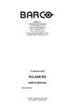 Barco PULSAR BG User`s manual