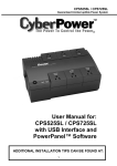CyberPower CPS725SL User manual