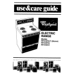Whirlpool RF313PXVT Use & care guide