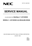 Mitsubishi LCD1920NX Service manual