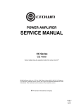 Zeck Audio PT-series Service manual