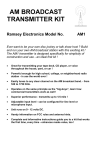 Ramsey Electronics TT1 Instruction manual