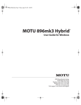 MOTU 896mk3 User guide