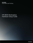 HP Workstation Z800 Setup guide