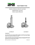 O&M Manual IA, DIA - Joyce/Dayton Corp.