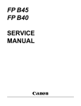 Canon FAXPHONE 40 Service manual
