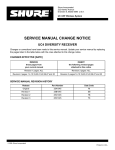 Shure UC Service manual