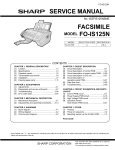 Sharp FO IS125N - B/W Laser - All-in-One Service manual