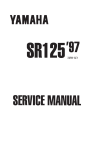 Yamaha SR125 Service manual