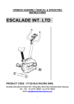ESCALADE F1120 Operating instructions