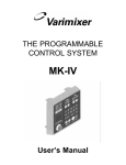 Varimixer W60P User`s manual