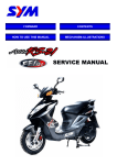 SANYANG ATTILA RS-21 EFi 150 Service manual