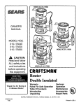 Craftsman 315.175050 Owner`s manual