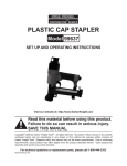 Central Pneumatic PLASTIC CAP STAPLER 99637 Operating instructions