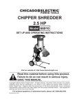 Chicago Electric 66910 Operating instructions