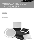 Bose VIRTUALLY INVISIBLE 191 SPEAKERS Specifications
