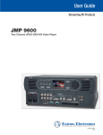 Extron electronics JMP 9600 HD User guide
