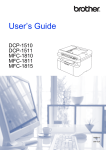 Brother 1810 User`s guide
