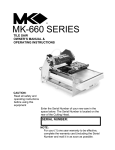 MK Diamond Products MK-660 SERIES Owner`s manual