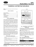 Carrier WEATHER MARKER 58VCA Instruction manual