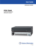 Extron electronics FOX DA8 User guide