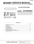 Sharp DV-HR300U Service manual