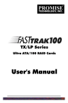 Promise Technology FASTtrak100 TX User`s manual