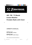 Emerson RP6248 Owner`s manual