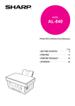 Sharp AL-840 - B/W Laser Printer Specifications