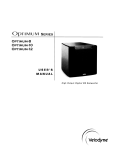 Velodyne Optimum 8 User`s manual