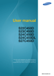 Samsung S22C450D User manual