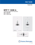 Extron electronics MTP 15HD A Series User guide