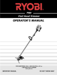 Ryobi 768r Operator`s manual
