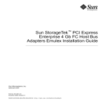 Emulex StorageTek 4 Gb FC Host Bus Installation guide