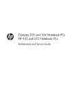 HP 425 - Notebook PC Specifications