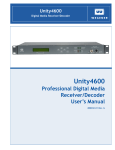 Wegener UNITY4600 User`s manual