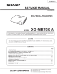 Sharp XG-MB70XA Service manual