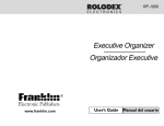 Rolodex RF-512A User`s guide