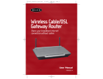 Belkin F5D6231-4 - Wireless Cable/DSL Gateway Router User manual