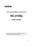 Brother NC2100P User`s guide