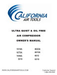 California Air Tools 6310 Owner`s manual