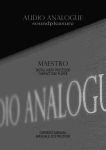Audio Analogue Maestro 24 Owner`s manual