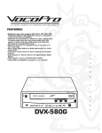 VocoPro DVX-580G Operating instructions
