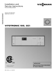 Viessmann VITOTRONIC 100 GC1B Technical data