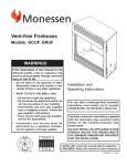 Monessen Hearth CR Operating instructions