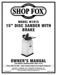 Woodstock SHOP FOX W1815 Specifications