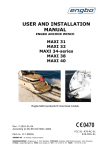 Engbo MAXI 34-series Installation manual