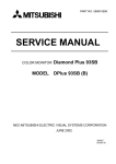 Mitsubishi Diamond Pro 750SB, Diamond Plus 93SB Service manual
